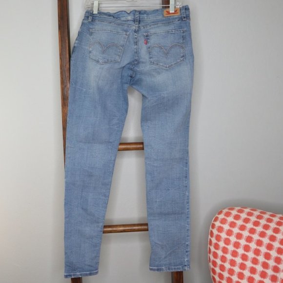 LEVIS  STRAUSS 524 SKINNY Size 9  Faded 29 Waist 32 Length women Jeans  Stretch - Picture 10 of 16